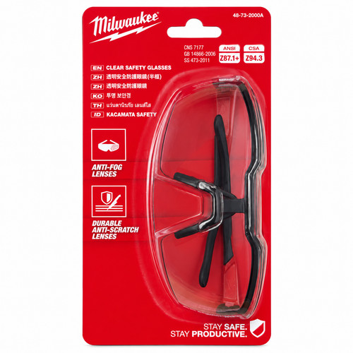 Milwaukee clear safety glasses - milwaukee,