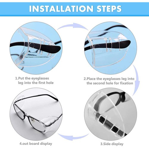Clear side shields - 4x,