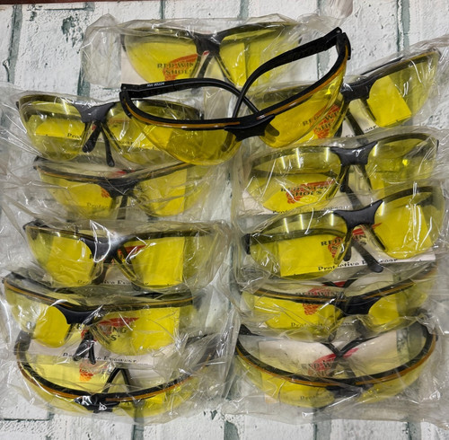 Pairs safety glasses amber - 12,